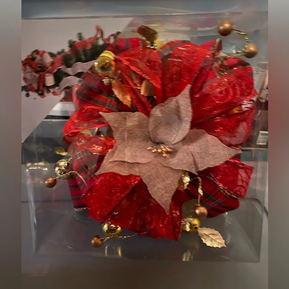 Flower poinsettia tree topper